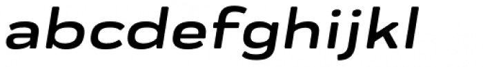 Praktika Round Bold Extended Italic Font LOWERCASE