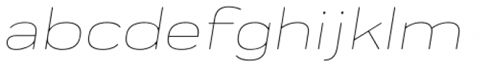 Praktika Round ExtraLight Extended Italic Font LOWERCASE