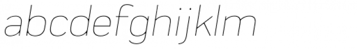 Praktika Round ExtraLight Italic Font LOWERCASE