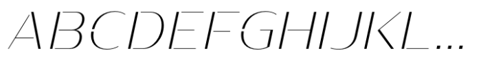 Prathabsorn Contrast Extra Light Italic Font UPPERCASE