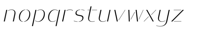 Prathabsorn Contrast Extra Light Italic Font LOWERCASE