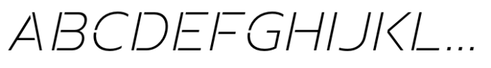 Prathabsorn Extra Light Italic Font UPPERCASE