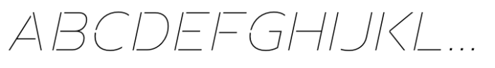 Prathabsorn Thin Italic Font UPPERCASE