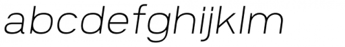 Prayuth ExtraLight Italic Font LOWERCASE