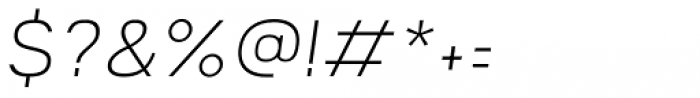 Prayuth Slim ExtraLight Italic Font OTHER CHARS