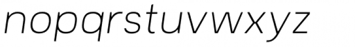 Prayuth Slim ExtraLight Italic Font LOWERCASE