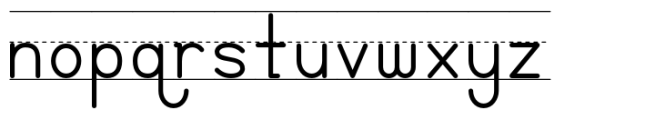 PreCursive Manuscript 64 Lined Font LOWERCASE