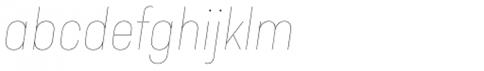 Predige Hairline Italic Font LOWERCASE