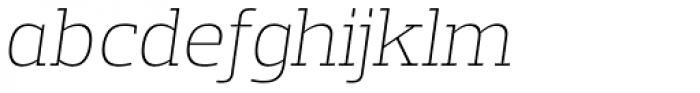 Prelo Slab ExtraLight Italic Font LOWERCASE