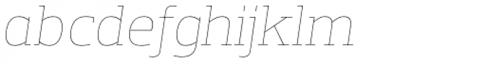 Prelo Slab Hairline Italic Font LOWERCASE