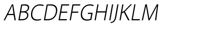 Premium Sans Light Italic Font UPPERCASE