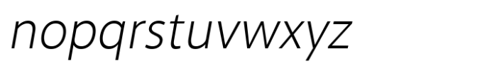 Premium Sans Light Italic Font LOWERCASE