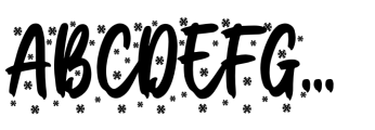 Present Snow Unique Font UPPERCASE