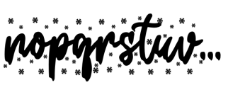 Present Snow Unique Font LOWERCASE