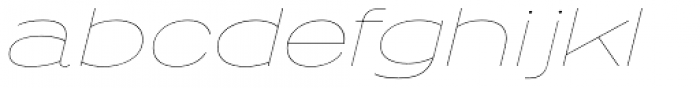 Presicav UltraLight Italic Font LOWERCASE