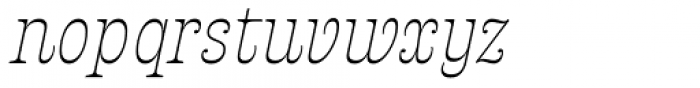 Presley Slab Extra Light Italic Font LOWERCASE