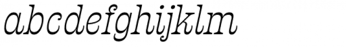 Presley Slab Light Italic Font LOWERCASE