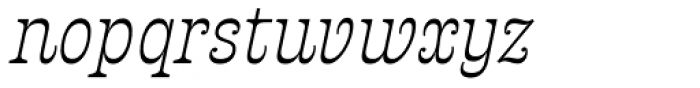 Presley Slab Light Italic Font LOWERCASE