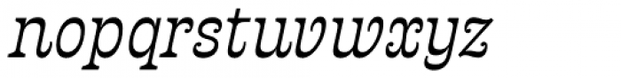 Presley Slab Regular Italic Font LOWERCASE