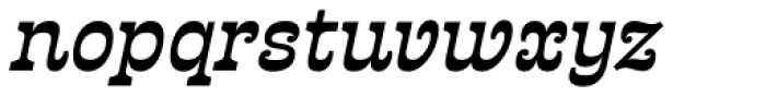 Presley Slab Semi Bold Italic Font LOWERCASE