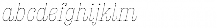 Presley Slab Thin Italic Font LOWERCASE