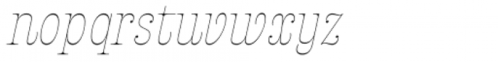 Presley Slab Thin Italic Font LOWERCASE