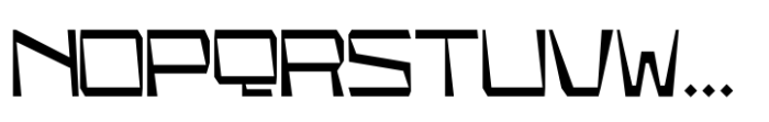 Pressato Extended Slant Font UPPERCASE