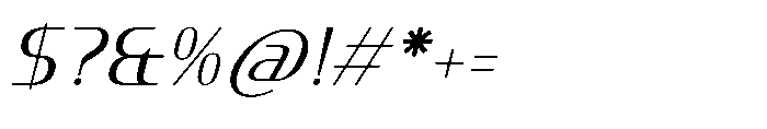 Prestafory Italic Font OTHER CHARS