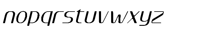 Prestafory Italic Font LOWERCASE