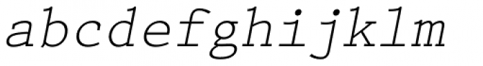 Prestige Elite M Regular Oblique Font LOWERCASE