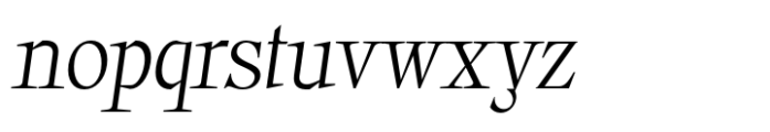 Prestigea Oblique Font LOWERCASE