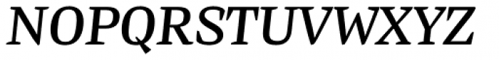 Preto Serif Medium Italic Font UPPERCASE