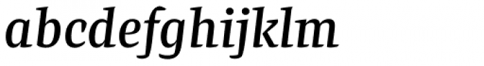 Preto Serif Medium Italic Font LOWERCASE
