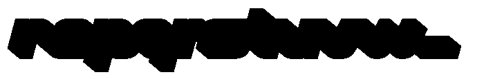 Preton Extrude Slant Font LOWERCASE