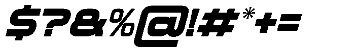 Preton Slant Font OTHER CHARS