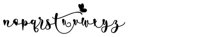 Pretty Butterfly Regular Font LOWERCASE