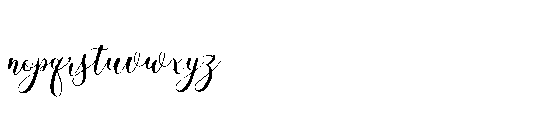 Pretty Collins Font LOWERCASE