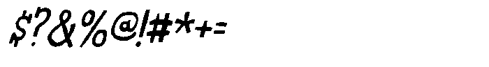 Pretty Sight Italic Font OTHER CHARS