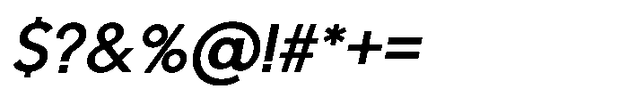 Prevalent Sans Pro Bold Italic Font OTHER CHARS