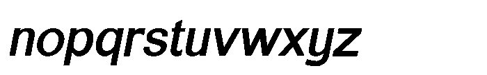 Prevalent Sans Pro Bold Italic Font LOWERCASE