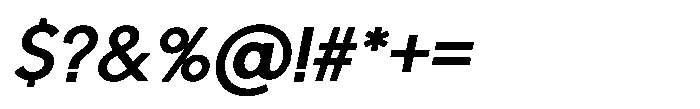 Prevalent Sans Pro Extra Bold Italic Font OTHER CHARS