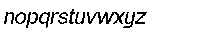 Prevalent Sans Pro Italic Font LOWERCASE