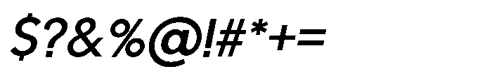Prevalent Sans Pro Semi Bold Italic Font OTHER CHARS