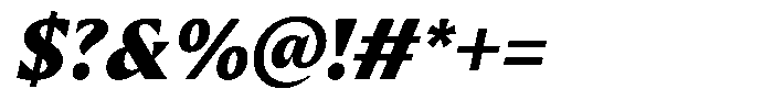 Preztik Black Italic Font OTHER CHARS