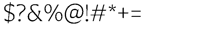 Preztik Extra Light Font OTHER CHARS