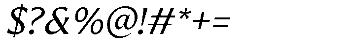 Preztik Italic Font OTHER CHARS