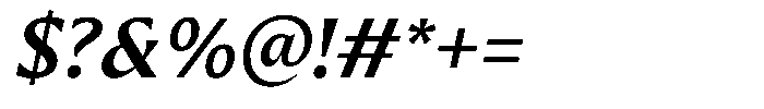 Preztik Semi Bold Italic Font OTHER CHARS