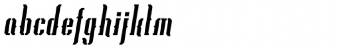 Prfecox Extra Bold Italic Font LOWERCASE