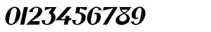 Price Card Nouveau JNL Oblique Regular Font OTHER CHARS