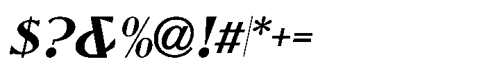 Price Card Nouveau JNL Oblique Regular Font OTHER CHARS